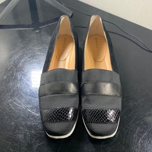 Donald Pliner. May Sneakers Elastic Comfort Slip On Black Patent Leather 9.5M